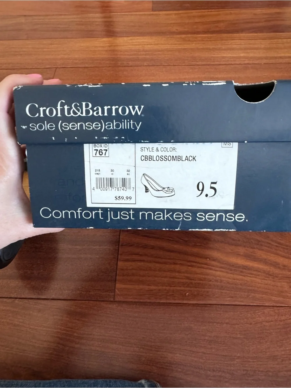 Croft & Barrow Black Floral Appliqué Round-Toe Pumps